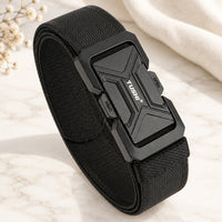 Ceinture sans trou noire enroulée, boucle de face