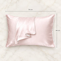 Dimensions de la taie d'oreiller en satin : 74 x 48 cm